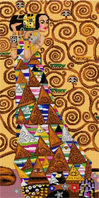 Schemat do haftu G. Klimt - Drzewo życia Tryptyk 1 | Ekstra rabat