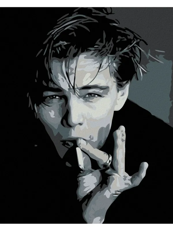 Cena promocyjna - Haft diamentowy - Leonardo DiCaprio z papierosem