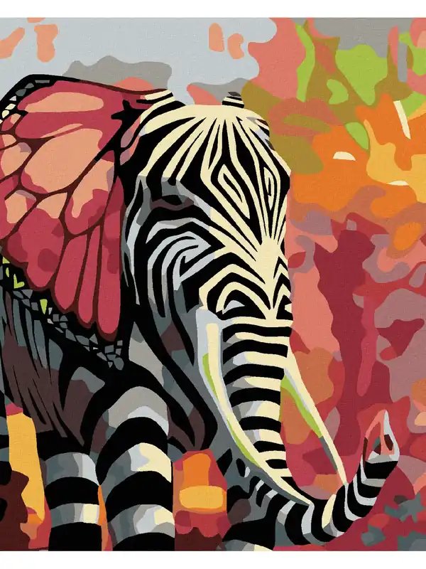 Zamów online | Haft diamentowy - Słoń czy zebra