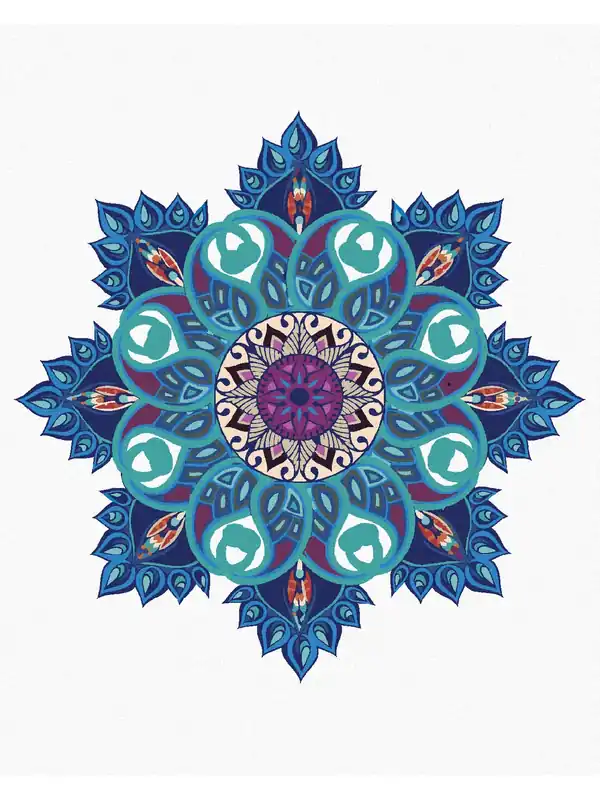 Outlet | Haft diamentowy - NIEBIESKA MANDALA