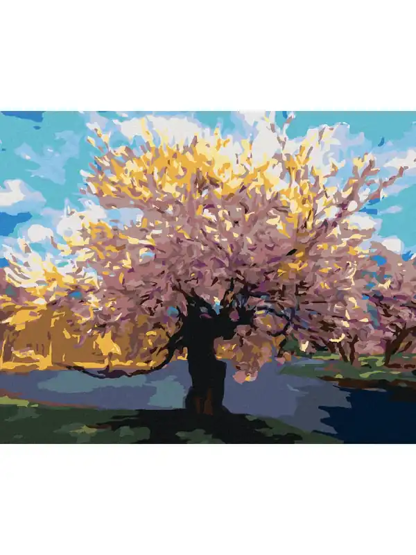 Haft diamentowy - SAKURA NAD POTOKIEM | Spiesz się