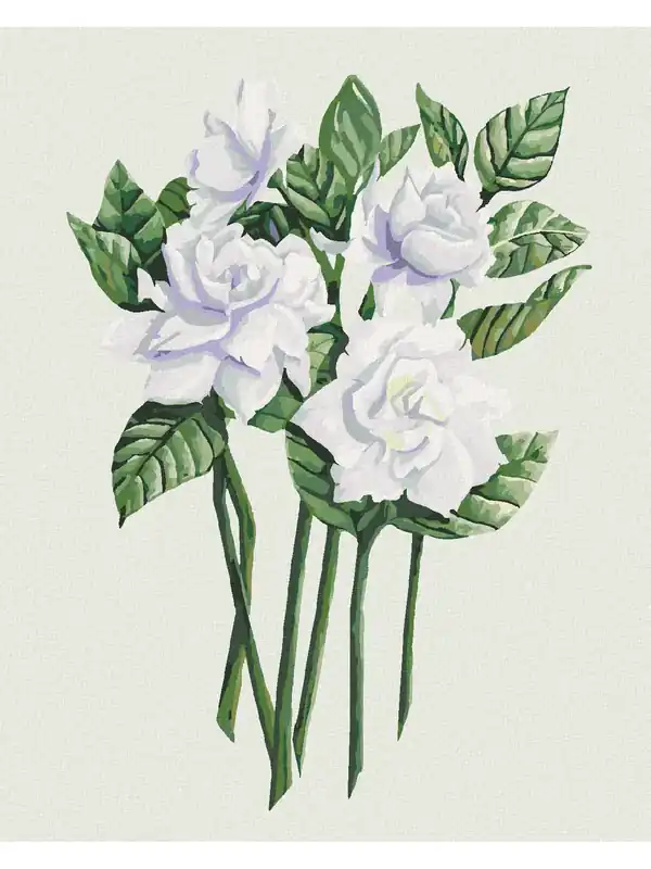 Na stanie | Haft diamentowy - BIAŁA GARDENIA (ALEXANDRIA GILBERT)