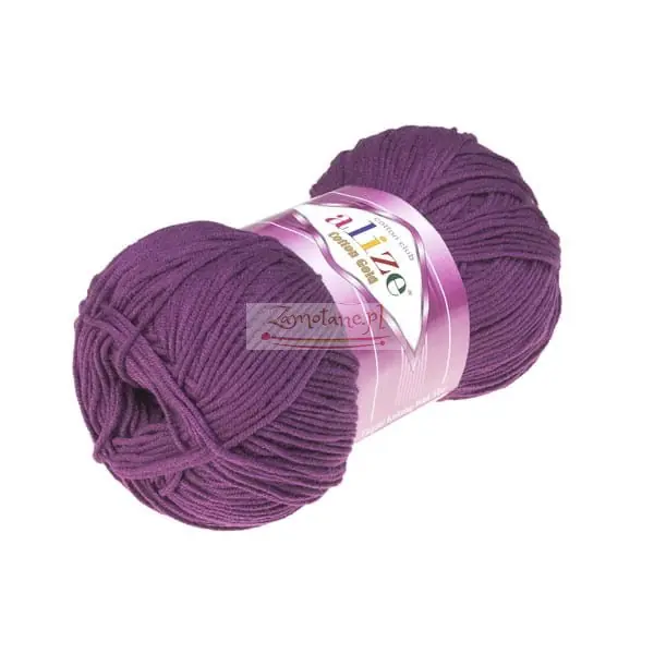 Hit sprzedaży - Włóczka Cotton Gold 122 Śliwkowy
