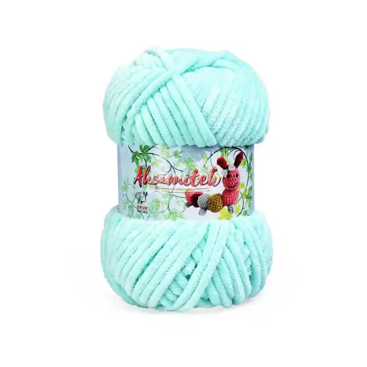 Kupuj bezpiecznie - Włóczka Aksamitek Opus 50g pluszowa 067 Aqua