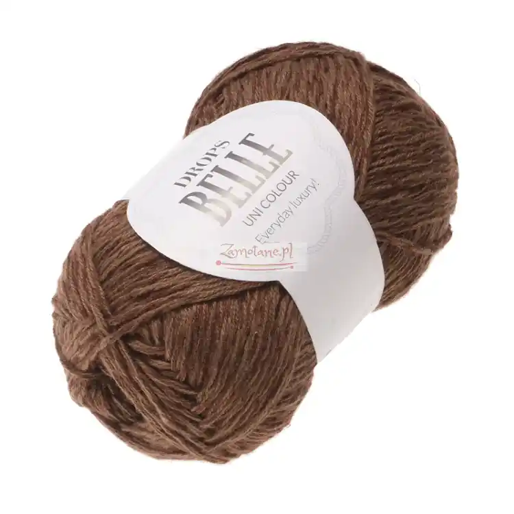 Zniżka - Włóczka Drops Belle bawełna len wiskoza 27 Kasztan