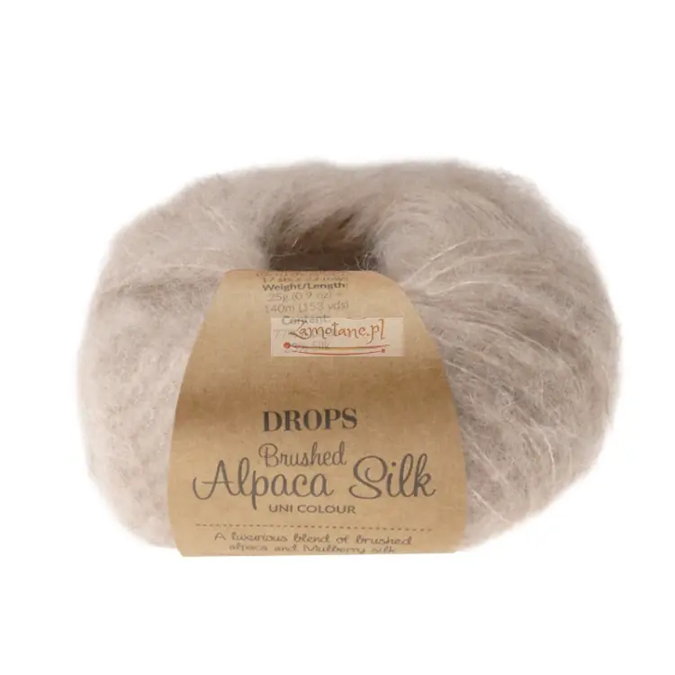 Włóczka Drops Brushed Alpaca Silk kol 04 J. Beż | Ostatnie sztuki