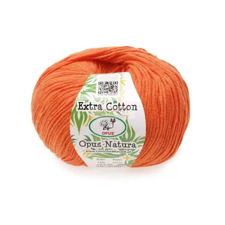 Włóczka Extra Cotton Opus bawełna 50g 1294 Pomarań | Hit cenowy