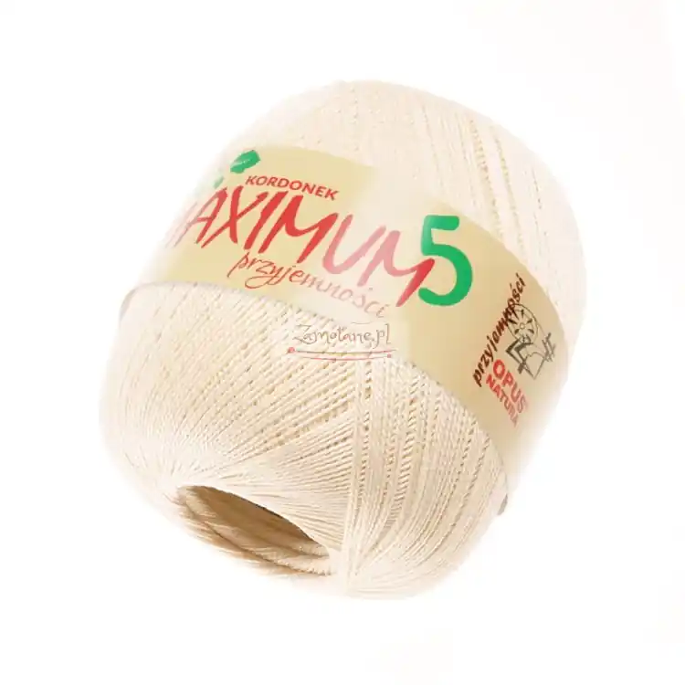 Kordonek Maximum5 Opus bawełna 400m 002 Ecru | Hit sprzedaży