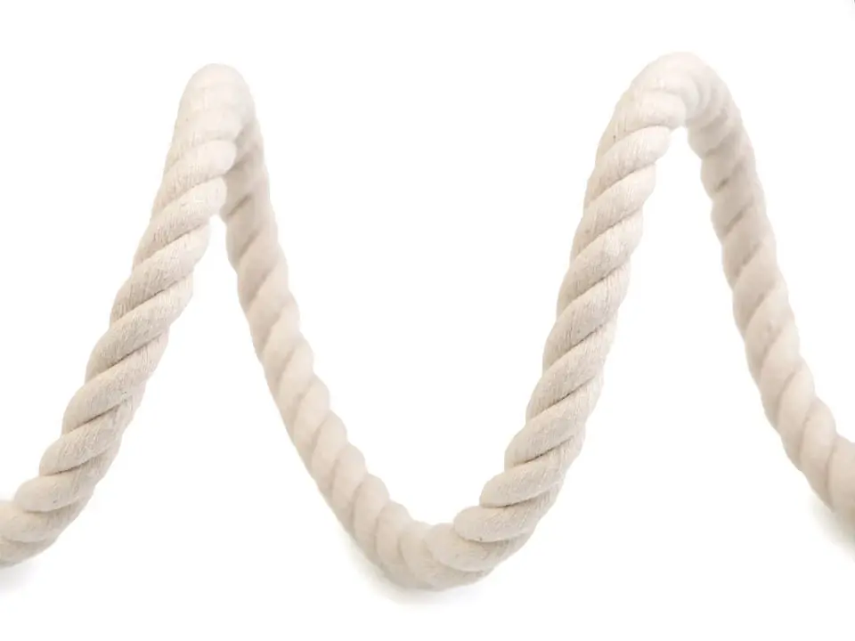 Sznurek bawełniany skręcany Ø10 mm sztywny, macrame - Oferta