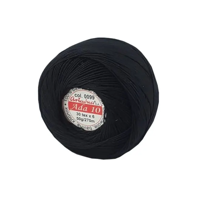 Ada 10 kolor 099 czarny - kordonek bawełniany - Oferta specjalna
