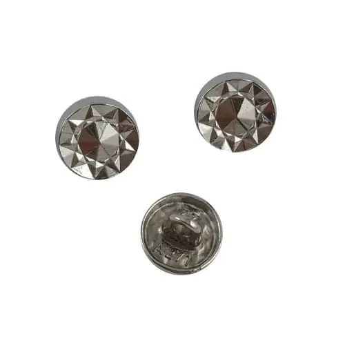 Bardzo popularny produkt - G-94 Guzik metalowy ze stopką SREBRNY fi 10mm 1 szt.