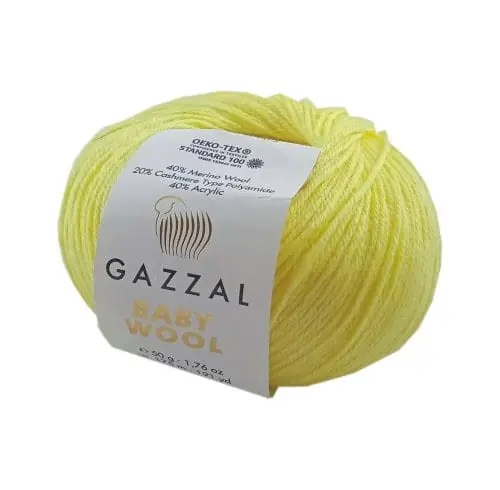 Bezpieczna płatność | Gazzal Baby Wool kolor 833 jasny żółty