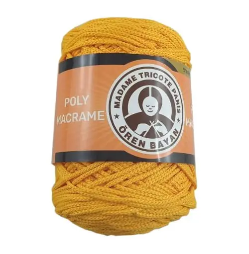 Nie przegap | Poly Macrame M108 żółty - sznurek poliestrowy 2,5 mm 250 g
