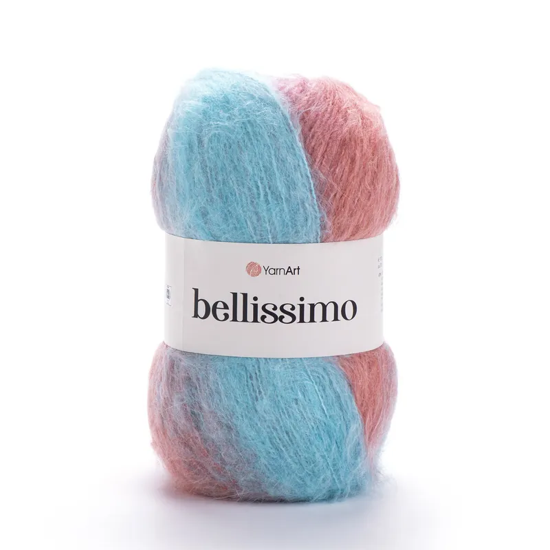 Bellissimo YarnArt - 1408 błękit-łosoś | Wysoka jakość