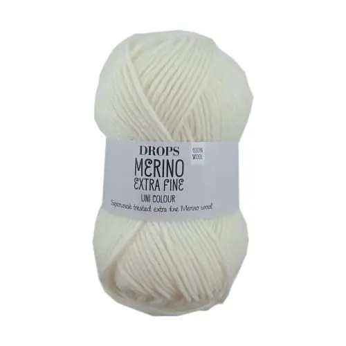 DROPS Merino Extra Fine 01 ecru | Jeszcze taniej