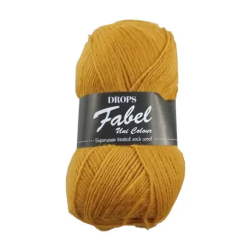 Cena po obniżce - DROPS Fabel 111 musztardowy - cienka wełna superwash