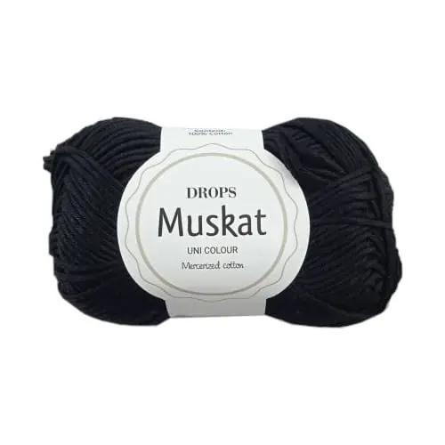 DROPS Muskat 17 czarny bawełna maceryzowana | Nowa pozycja w ofercie