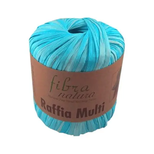 Właśnie dodano | Raffia Multi Fibra Natura 20 turkusowy mix 40g/90m