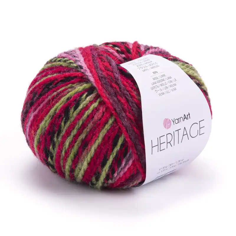 Na stanie - Heritage - YarnArt 336 - czerwony i zielony