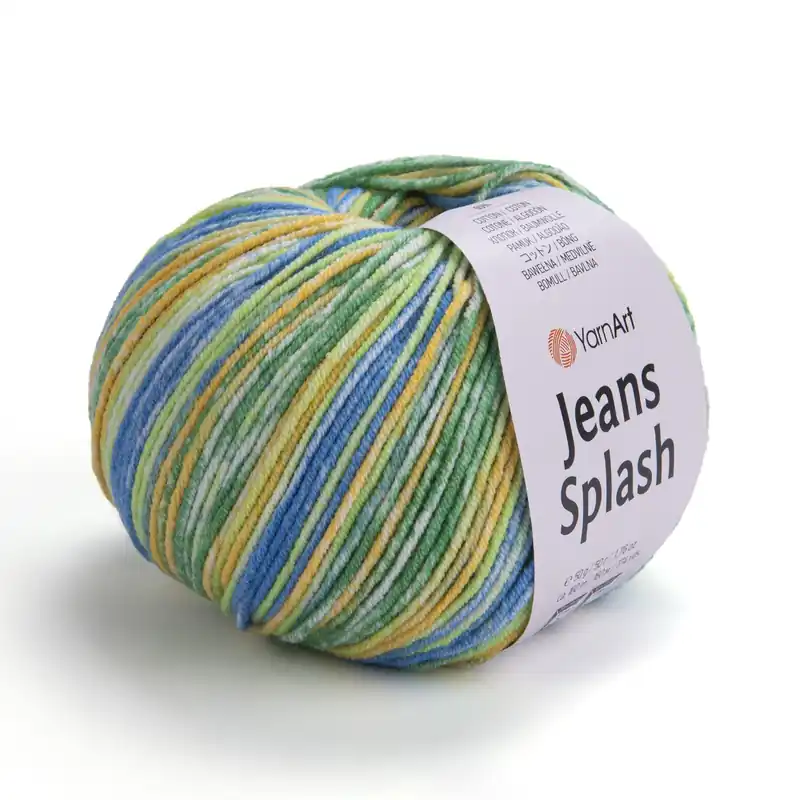 Wysoka jakość - Jeans Splash YarnArt 957 -zielono - niebieski