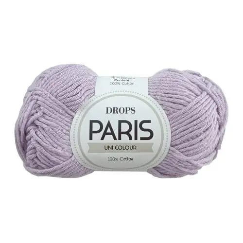 Produkt ceniony przez klientów - DROPS PARIS 77 blady fioletowy -100% bawełna