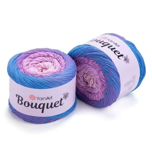 Bouquet ombre 726 liliowo-niebieski 100% bawełna YarnArt | Oszczędź