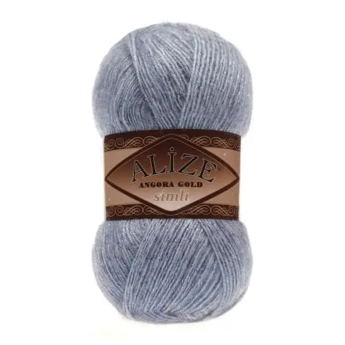 Angora Gold SIMLI 221 jeans melanż - Alize metalic | Mega okazja