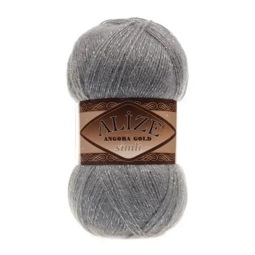 Angora Gold SIMLI 87 ciemny szary - Alize metalic | Nowość w sprzedaży