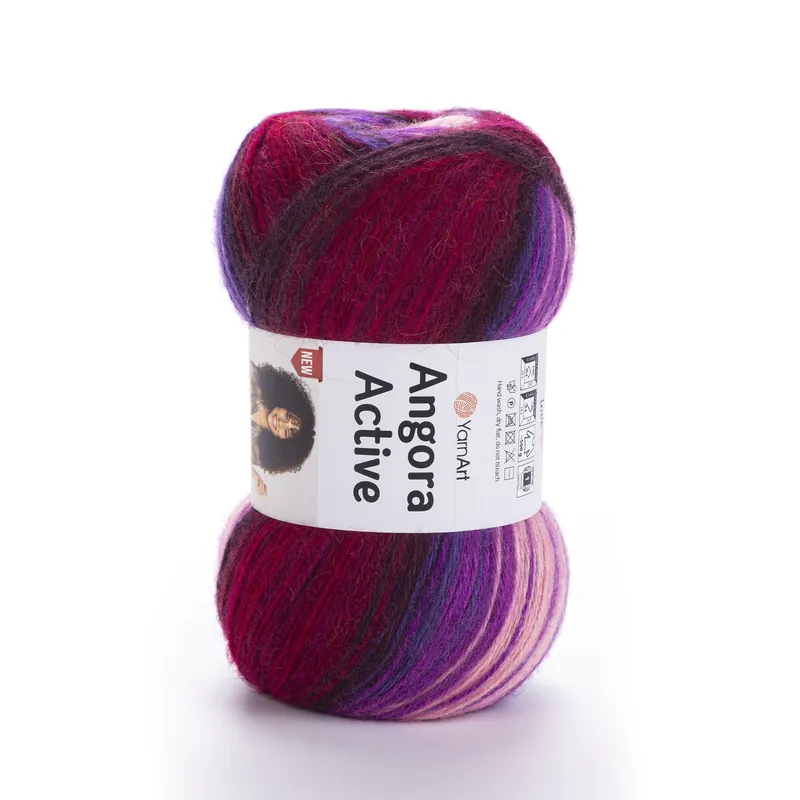 Angora Active YarnArt - 856 fioletowy-różowy-burgund | Świetna oferta