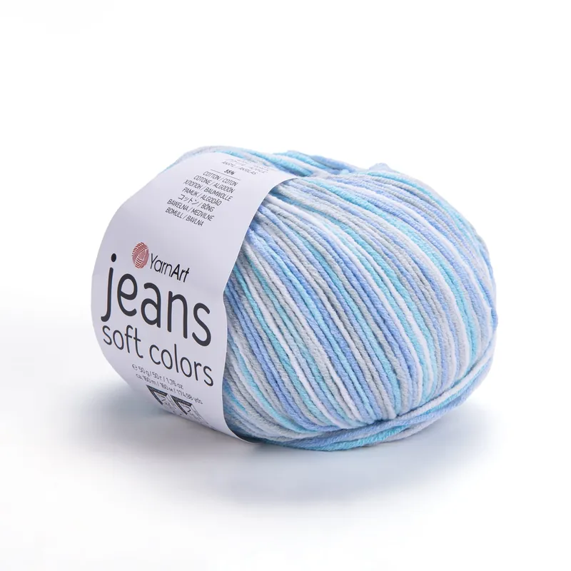 Ulubieniec klientów - Jeans SOFT COLORS 6203 niebieski-szary-biały 50 g