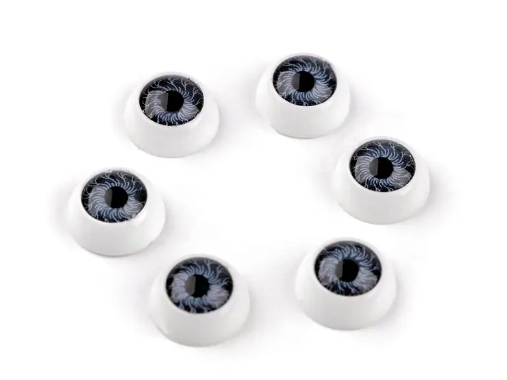 Premium - MM Oczy do przyklejenia Ø12 mm szaro-błękitne 1 para
