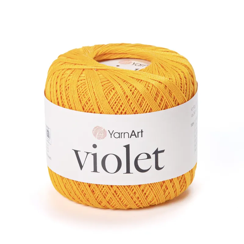 Violet - kordonek bawełniany "10" 50 g 5307 Szafran - Sprawdzony produkt