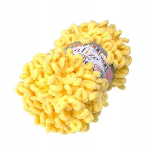 Wysoka jakość | Włóczka dziecięca Alize Puffy Fine nr 113 żółty