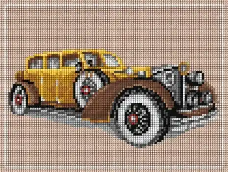 Zestaw do haftu retro auto (5336) | Ekstra rabat