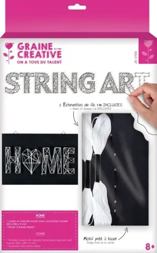 Zestaw kreatywny do string art - home - Wysyłka od ręki