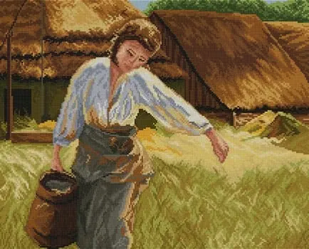 Zostało niewiele - Zestaw do haftu dziewczyna z dzbanem (753)