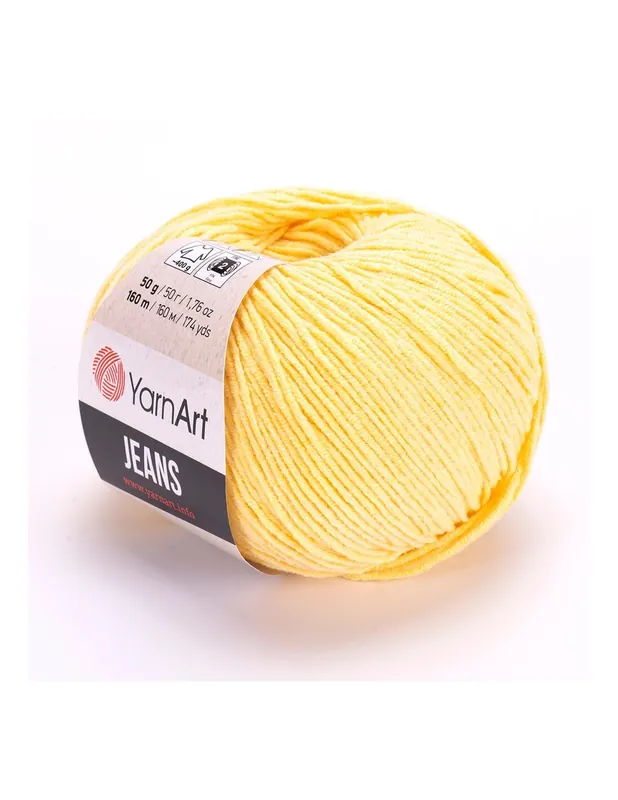 Świetna cena - Włóczka Jeans 88 jasnożółta