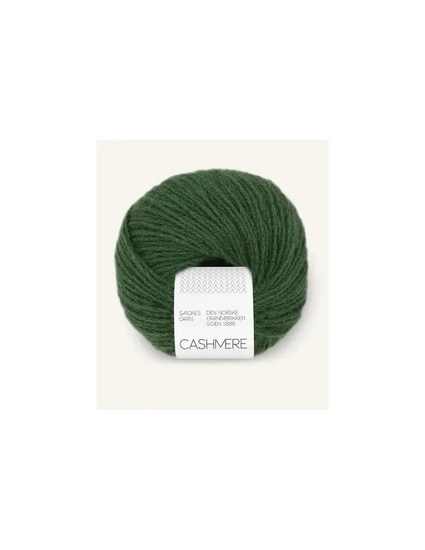 Włóczka Cashmere ciemnozielona | Rabat