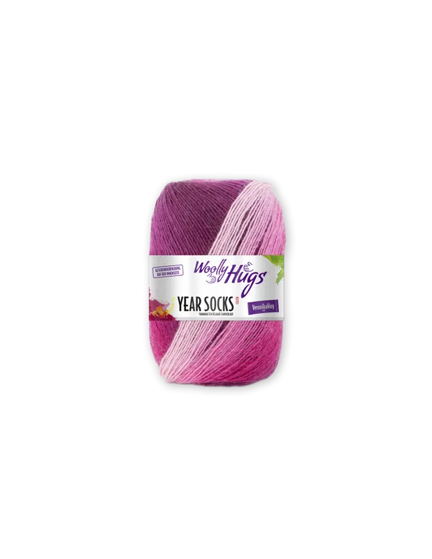 Zamów online | Włóczka Year Socks - różowo-bordowa