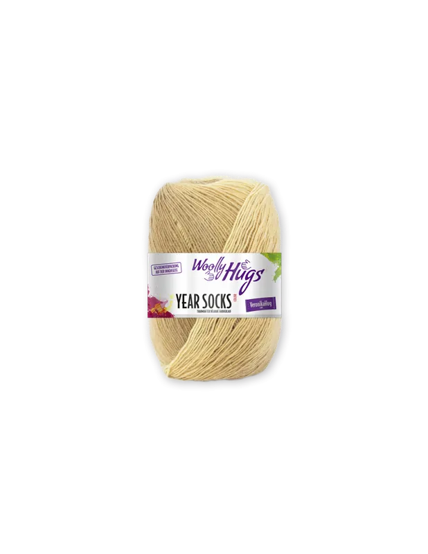 Najwyższa jakość | Włóczka Year Socks - żółto-brązowa