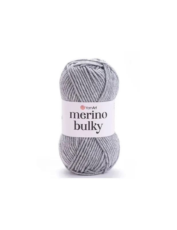 Bestseller - Włóczka Merino Bulky 282 szara