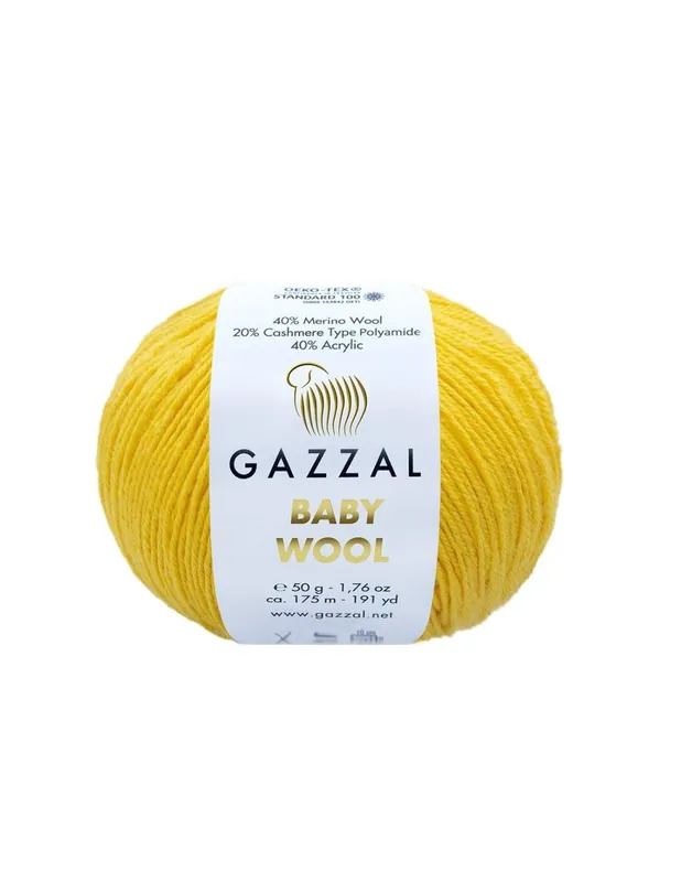 Włóczka Baby Wool 812 żółta - Profesjonalna jakość