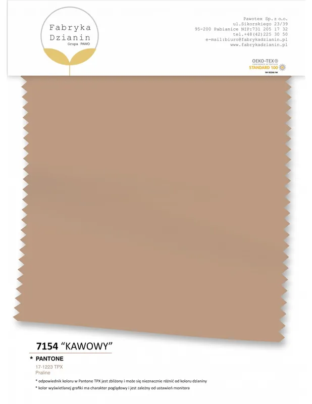 Ściągacz gładki E02 Kawowy 7154 - Premium