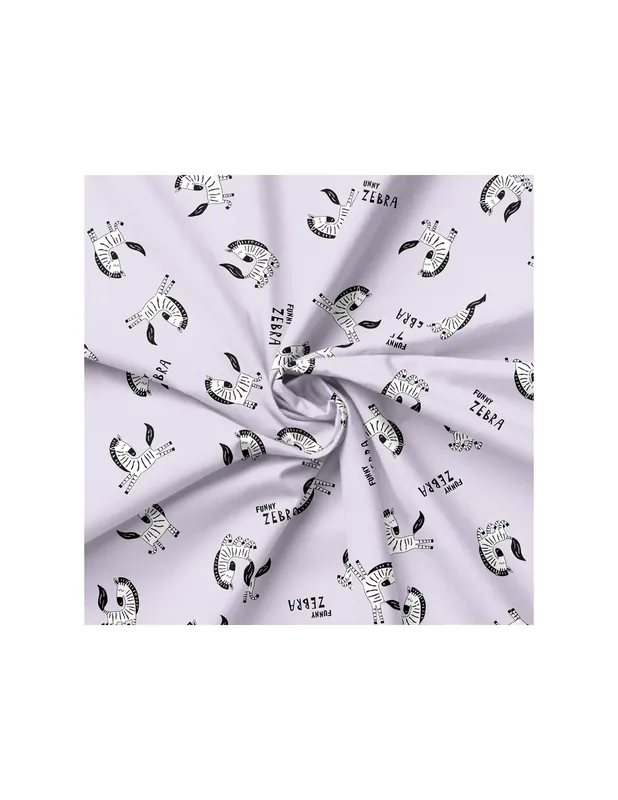 Hit cenowy - Dresówka pętelka druk Zebra lila 2544/07