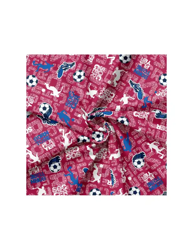 Outlet | Singiel Jersey Druk Piłkarze Bordo 2242/10