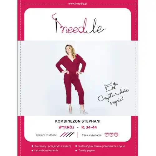 Końcówka serii | Wykrój STEPHANI - kombinezon z kopertowym dekoltem