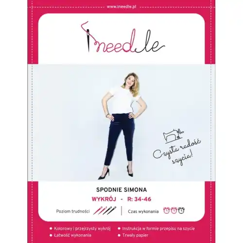 Megacena | Wykrój SIMONA - spodnie damskie typu cygaretki